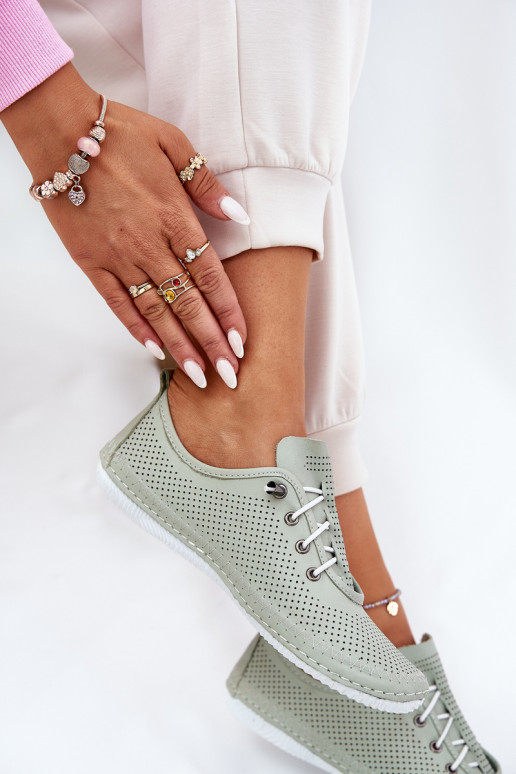 schoenen Dames Gemaakt van natuurlijk leer Artiker 54C0833 licht groen