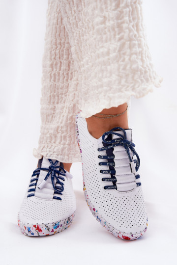 Leer schoenen Op Met patroonj Platformie Artiker 52C1713 INit-donkerblauIn 2