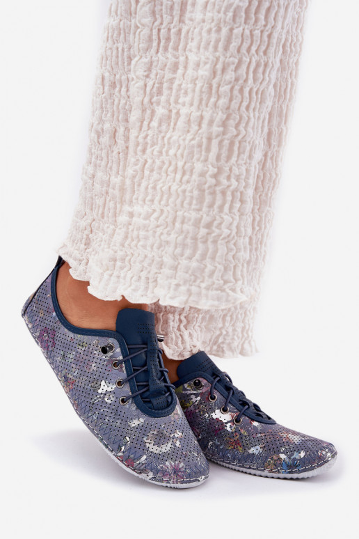 schoenen Dames Gemaakt van natuurlijk leer Met patroon Artiker 56C2691 blauIn