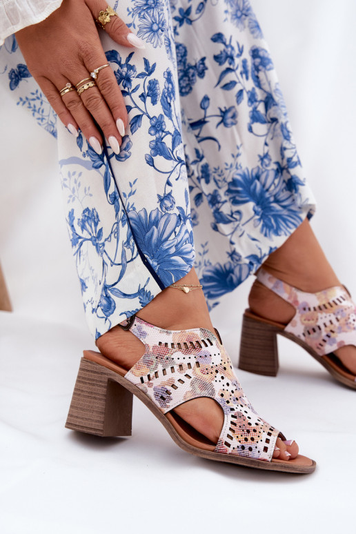 met elementen van opengeInerkt Damessandalen met hoge hakken Verschillende kleuren Tosine