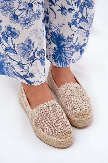 Espadrilles met platform Vinceza 17392 beige