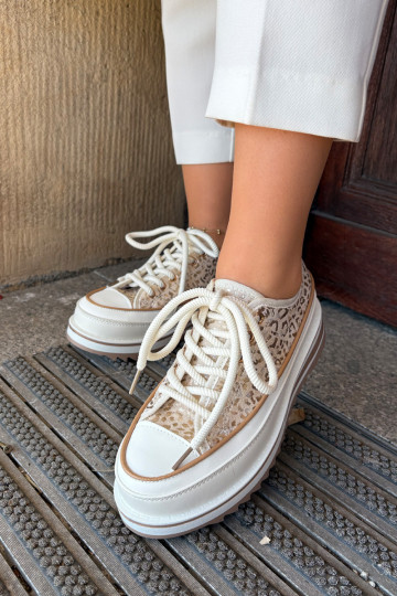 Casual schoenen met platform S.Barski BF51-101 zandkleur 2