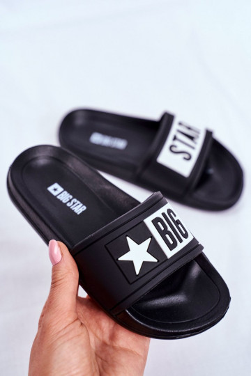 Zwarte kinder slippers Big Star DD374150