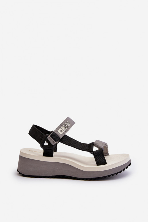 Dames sandalen met platform I Koturnie Big Star NN274A054 grijs Dames sandalen met platform I Koturnie Big Star NN274A054 grijs