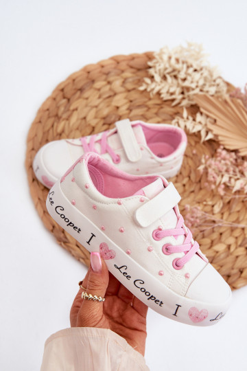 Witte kinder casual schoenen Lee Cooper LCIN-24-02-2159 2