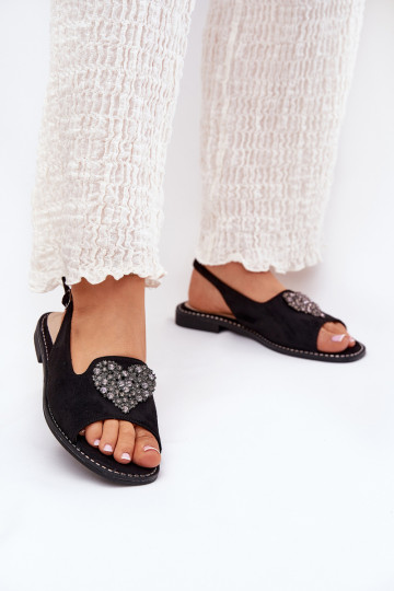 Dames sandalen Met sierlijk Hartenm S.Barski KV27-018 zInart