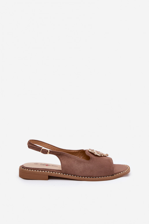 Dames sandalen Met sierlijk Hartenm S.Barski KV27-018 beige