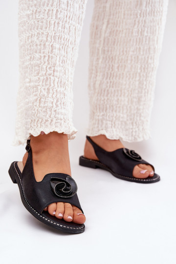 met glans Dames sandalen met ornamenten S.Barski KV51-006 zInart 2