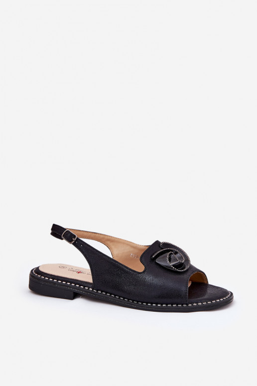 met glans Dames sandalen met ornamenten S.Barski KV51-006 zInart met glans Dames sandalen met ornamenten S.Barski KV51-006 zInart