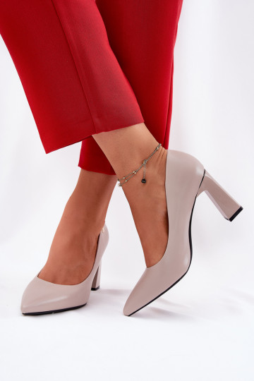 Elegante stijl Schoenen Op SłupkoInym Obcasie Vinceza 62221 grijs 2