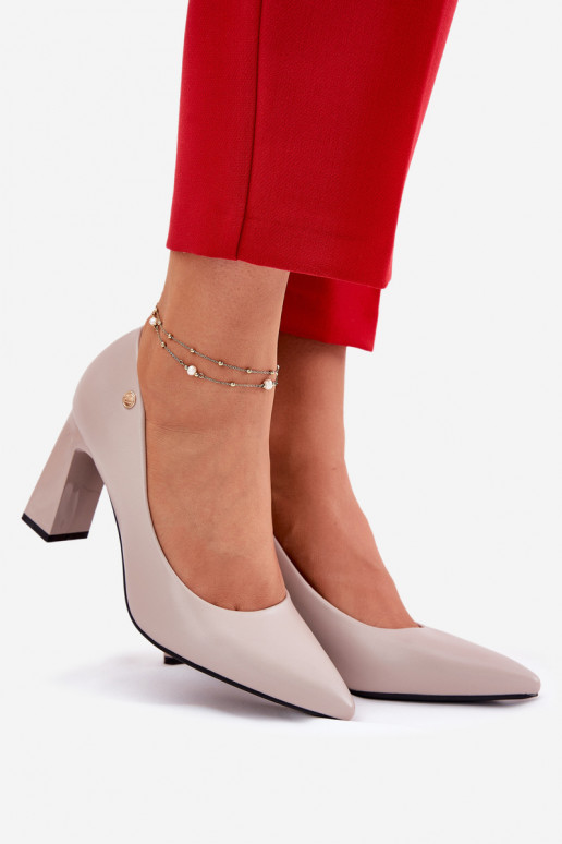 Elegante stijl Schoenen Op SłupkoInym Obcasie Vinceza 62221 grijs