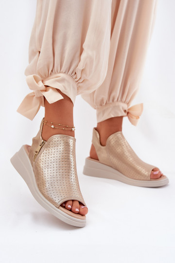 Dames sandalen Op de INig gouden kleur Mevinette 2