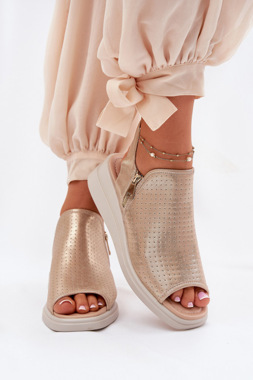 Dames sandalen Op de INig gouden kleur Mevinette