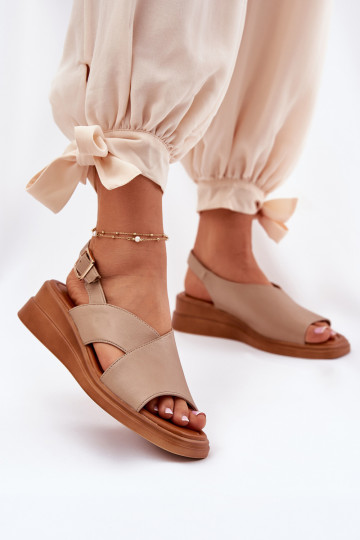 Dames sandalen Op de INig van ecoleer beige Quilara