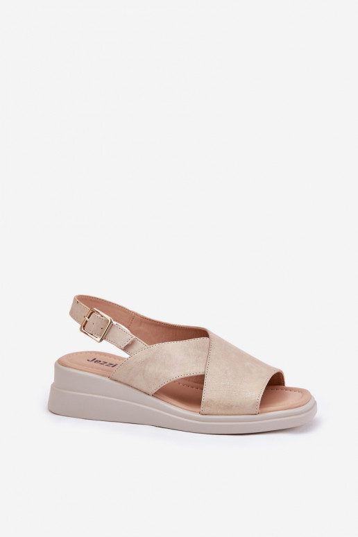 Dames sandalen Op de INig van ecoleer gouden kleur Quilara