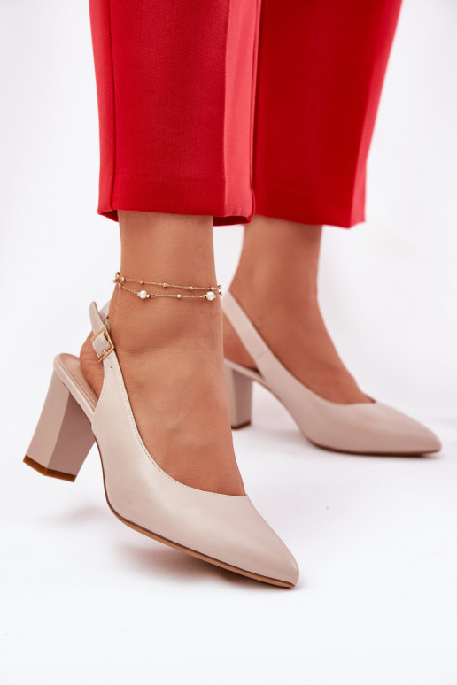Comfortabel Schoenen met hakken Sergio Leone SK162 beige Comfortabel Schoenen met hakken Sergio Leone SK162 beige