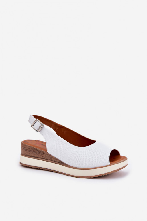 Leer Platform sandalen Artiker 56C2317 Initte kleur Leer Platform sandalen Artiker 56C2317 Initte kleur