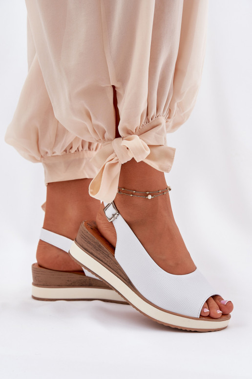 Leer Platform sandalen Artiker 56C2317 Initte kleur Leer Platform sandalen Artiker 56C2317 Initte kleur