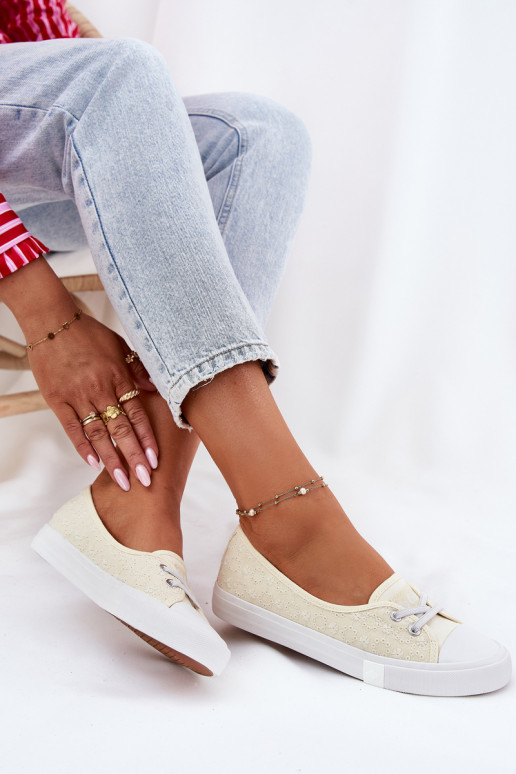 Sneakers Vrijetijdsschoenen Z Haftem Lee Cooper LCIN-25-31-3445L beige