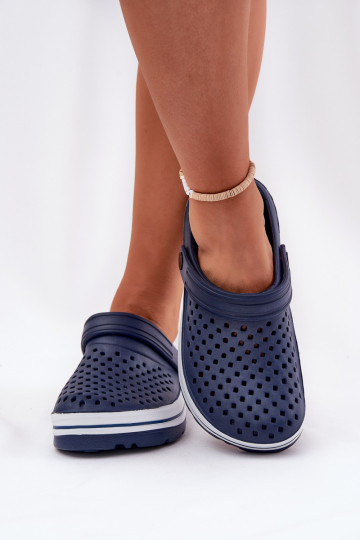 LichtgeInicht teenslippers van schuim Dames donkerblauIn Ardanica
