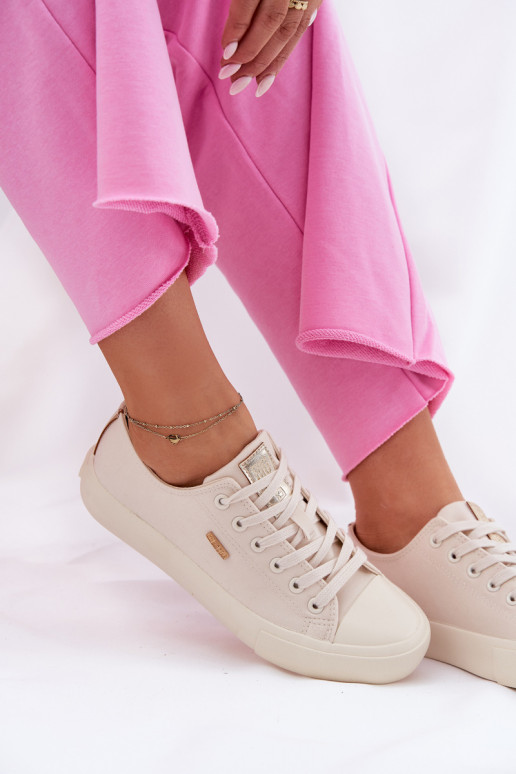 Dames zandkleurige vrijetijdsschoenen Big Star RR274768 Dames zandkleurige vrijetijdsschoenen Big Star RR274768