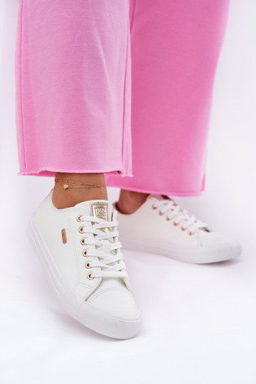 Dames witte vrijetijdsschoenen van kunstleer Big Star RR274748