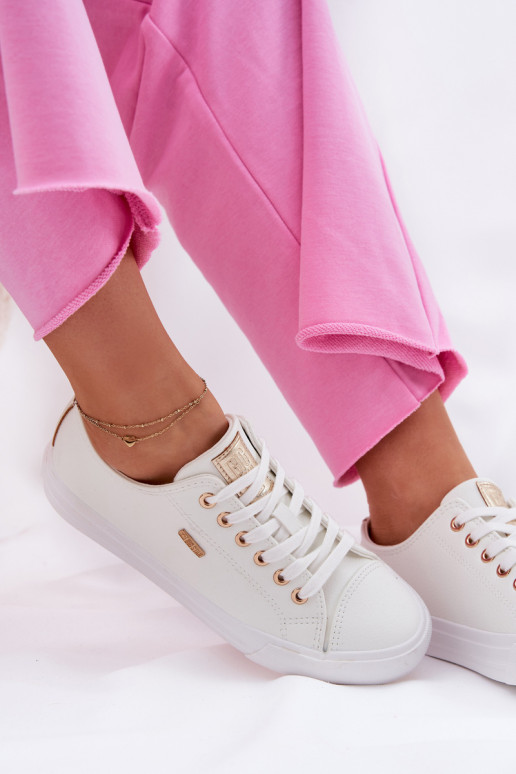 Dames witte vrijetijdsschoenen van kunstleer Big Star RR274748