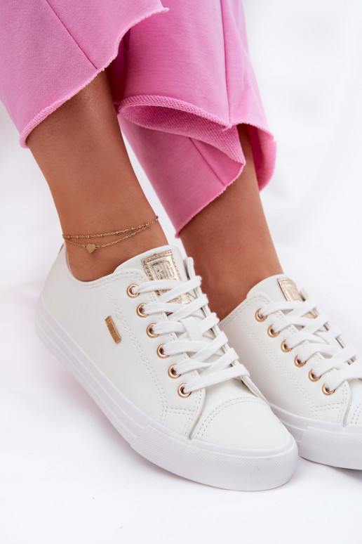 Dames witte vrijetijdsschoenen van kunstleer Big Star RR274748