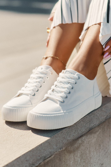 Dames witte vrijetijdsschoenen Big Star RR274405