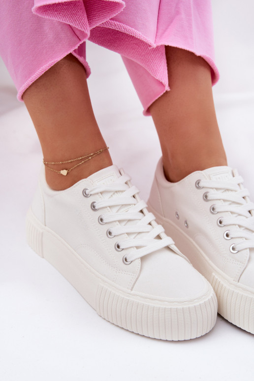 Dames witte vrijetijdsschoenen Big Star RR274405