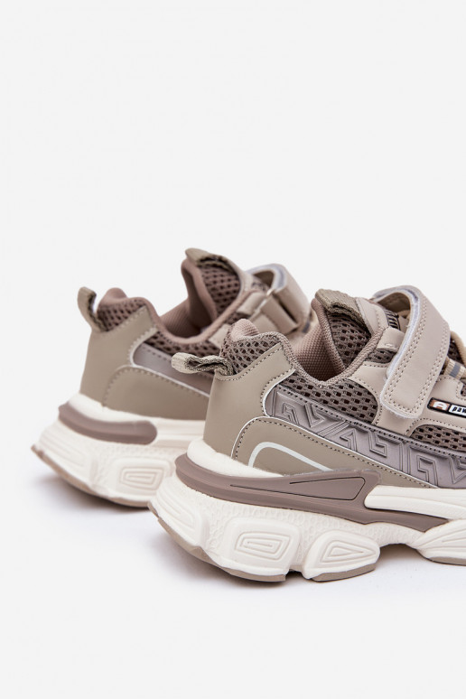 Sneakers model schoenen schoenen Kindersneakers met zelfklevende bevestigingsmiddelen kaki kleuren Ronivelle Sneakers model schoenen schoenen Kindersneakers met zelfklevende bevestigingsmiddelen kaki kleuren Ronivelle