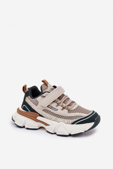 Sneakers model schoenen schoenen Kindersneakers met zelfklevende bevestigingsmiddelen beige Ronivelle