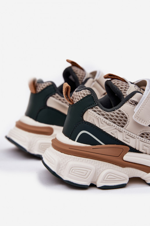 Sneakers model schoenen schoenen Kindersneakers met zelfklevende bevestigingsmiddelen beige Ronivelle