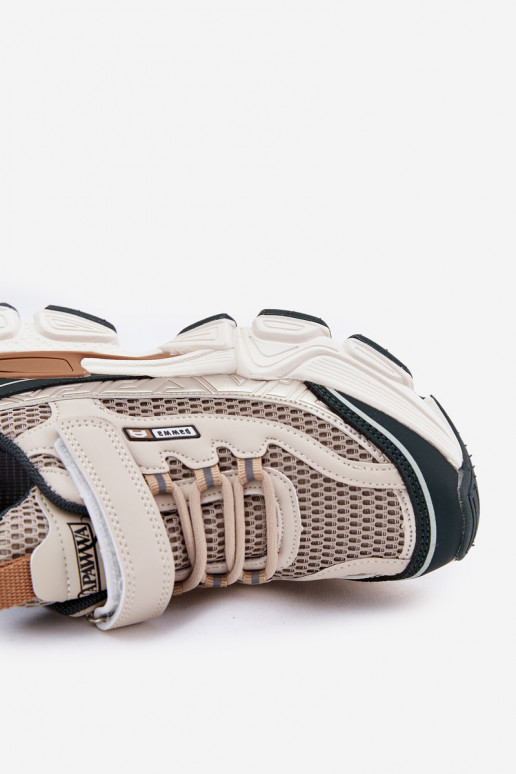 Sneakers model schoenen schoenen Kindersneakers met zelfklevende bevestigingsmiddelen beige Ronivelle