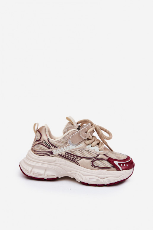 Sneakers model schoenen Kinderen Op dikke zool gouden kleur Xairana