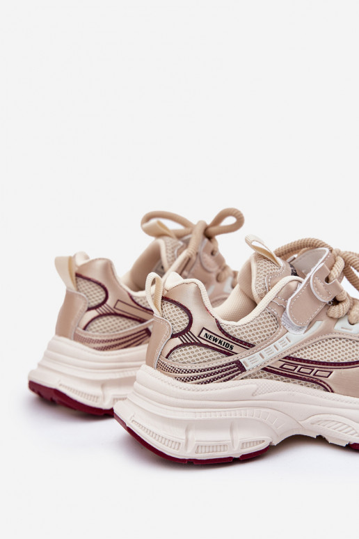 Sneakers model schoenen Kinderen Op dikke zool gouden kleur Xairana