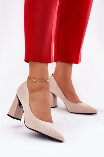 Elegante stijl Schoenen met hakken IN roze Vinceza 62223 beige 2