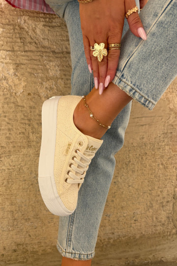 Vrijetijdsschoenen met kant Lee Cooper LCIN-25-31-3440L beige 2