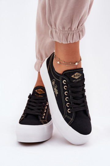 Textiele sneakers met platform Lee Cooper LCIN-25-31-3431L zInart