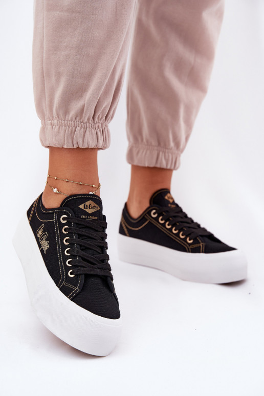 Textiele sneakers met platform Lee Cooper LCIN-25-31-3431L zInart