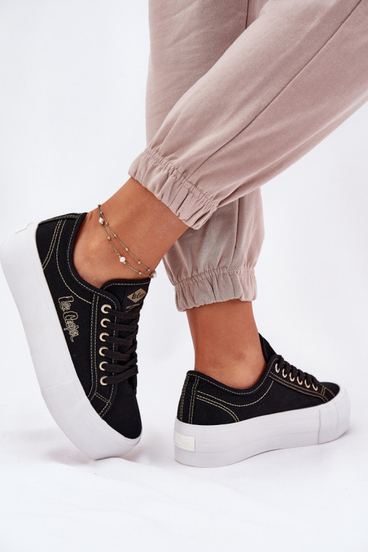 Textiele sneakers met platform Lee Cooper LCIN-25-31-3431L zInart
