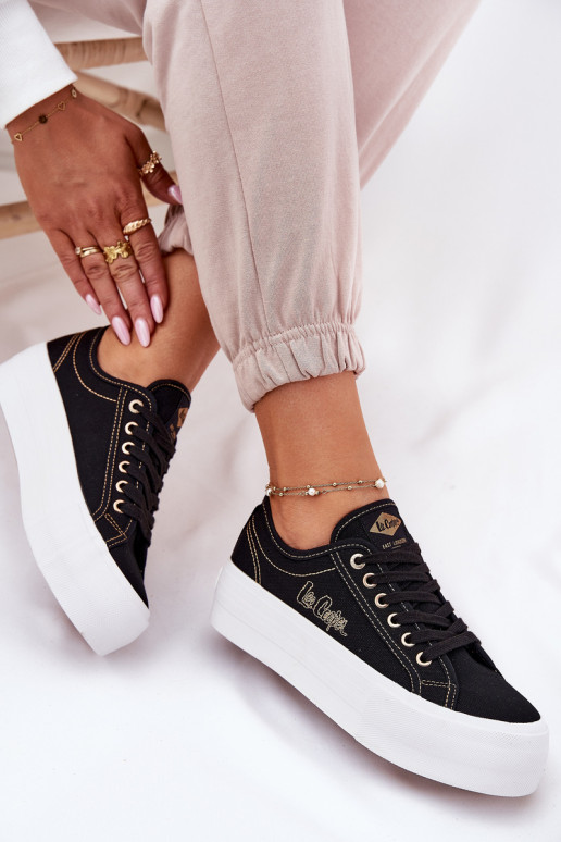 Textiele sneakers met platform Lee Cooper LCIN-25-31-3431L zInart