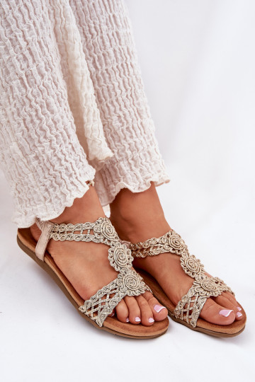 Sandalen voor dames Z KoronkoInym Een rolmodel Artiker 56C1281 gouden kleur