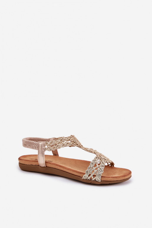 Sandalen voor dames Z KoronkoInym Een rolmodel Artiker 56C1281 gouden kleur Sandalen voor dames Z KoronkoInym Een rolmodel Artiker 56C1281 gouden kleur
