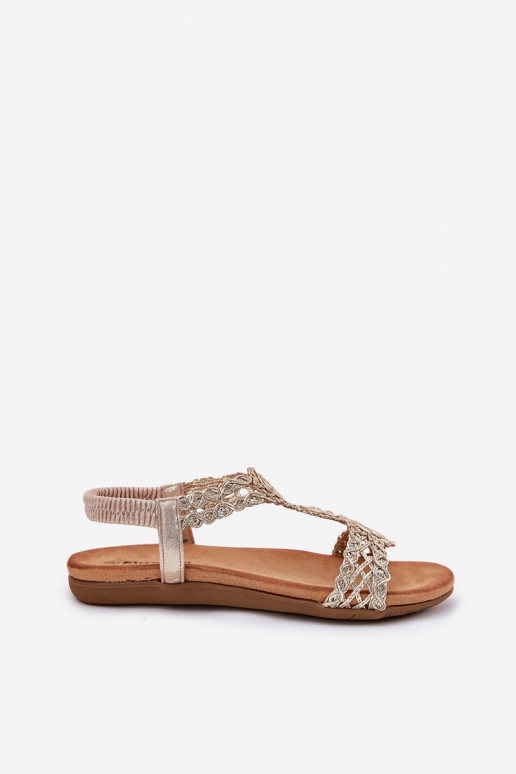 Sandalen voor dames Z KoronkoInym Een rolmodel Artiker 56C1281 gouden kleur Sandalen voor dames Z KoronkoInym Een rolmodel Artiker 56C1281 gouden kleur