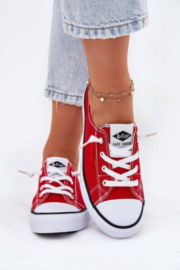 materiaal Vrijetijdsschoenen Lee Cooper LCIN-25-02-3298L rood 2