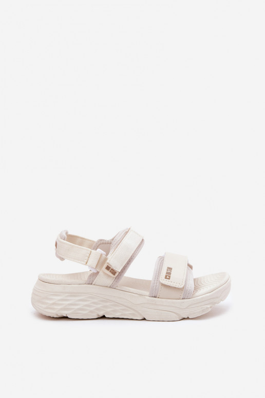 Sportieve stijl Dames sandalen met platform Big Star RR274A076 beige Sportieve stijl Dames sandalen met platform Big Star RR274A076 beige