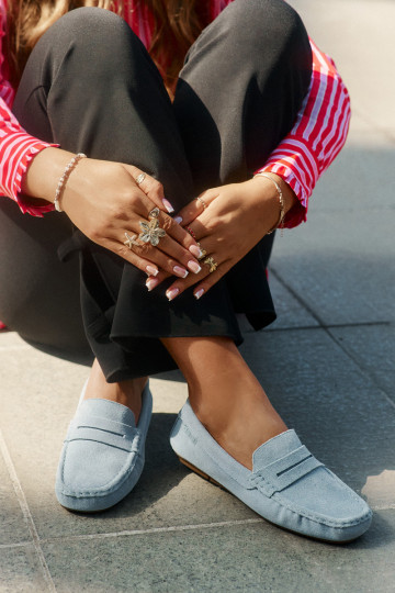 Suède mocassins Big Star RR274943 blauw 2