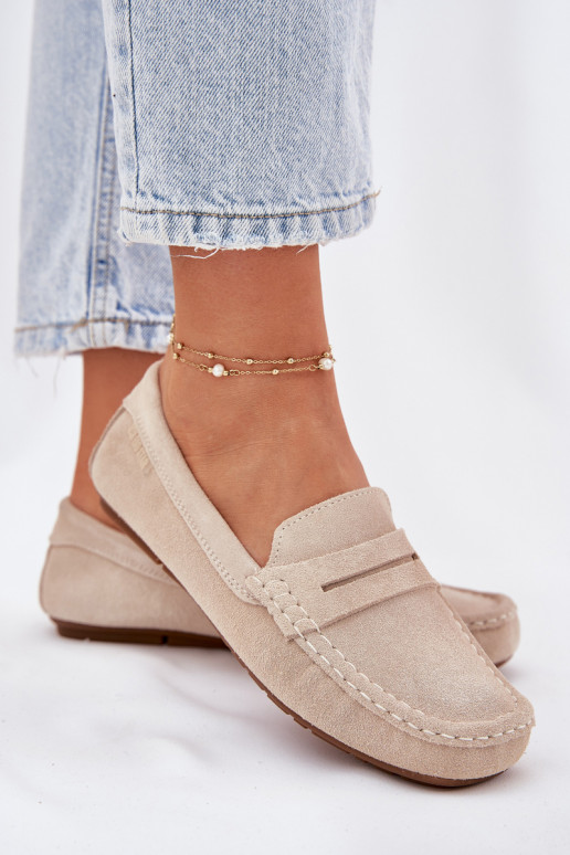 Suède mocassins Big Star RR274947 zandkleurig