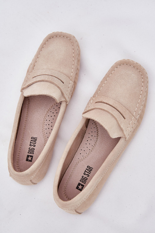Suède mocassins Big Star RR274947 zandkleurig